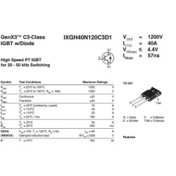 IXGH40N120C3D1 5pcs/lot IXGH40N120C3D1 5pcs/lot