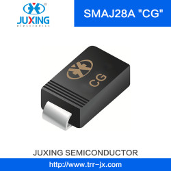 Juxing Brand Smaj28A Gpp 28V Surface Mount Transient Voltage Suppressor Diode (TVS) Power 400W