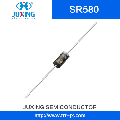 Juxing Sr580 80V5a Ifsm150A Vrms56V Schottky Recitifiers Diode with Do-27