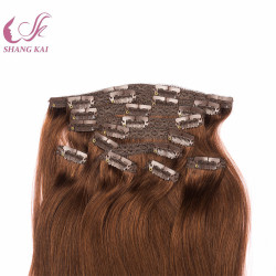 Full Head Double Drawn Lace Clip Hair Extension Clips in Remy Hair Full Head Double Drawn Lace Clip Hair Extension Clips in Remy Hair