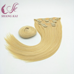 Seamless 100% Brazilian Remy Clip in Hair Extension, Blonde Russian Virgin Hair Clip Human Hair Extensions Seamless 100% Brazilian Remy Clip in Hair Extension, Blonde Russian Virgin Hair Clip Human Hair Extensions